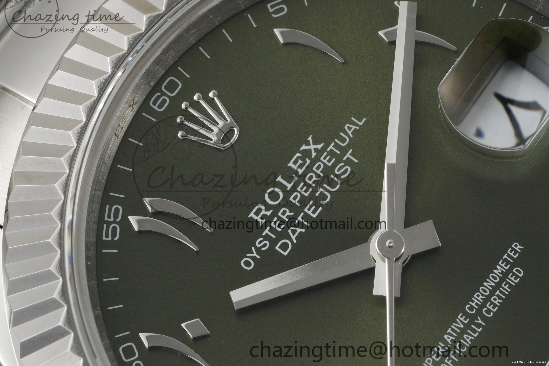 Good Copy Rolex Watches Green 41 V Oyster Steel VR3235 JDF Markers SS Dial Bracelet Sundust Arabic QuickDry DateJust 904L on 2238 0111